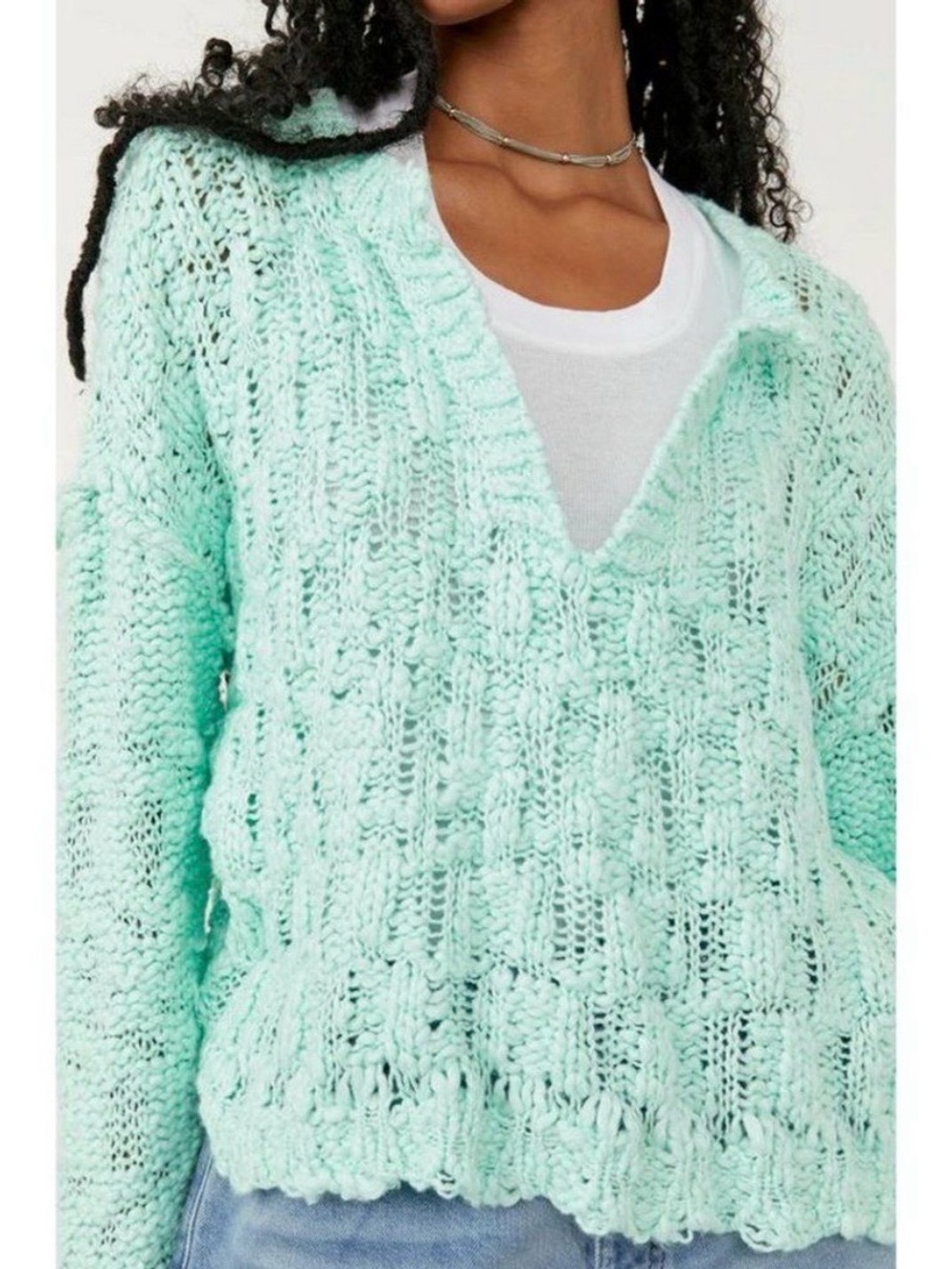 Free People Josephine Pullover Sweater in Frozen Melon - Picture 7 of 13
